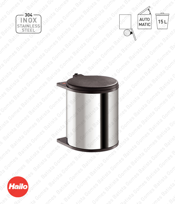 Balde para lixo - Porta lateral - Autom�tico - 15L